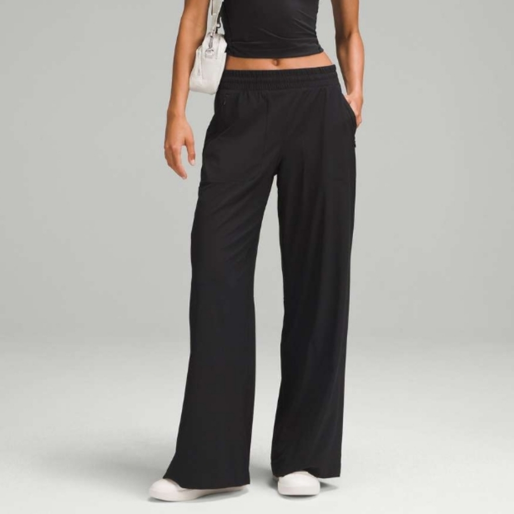 lululemon athletica Classic Black Wide Leg Trousers